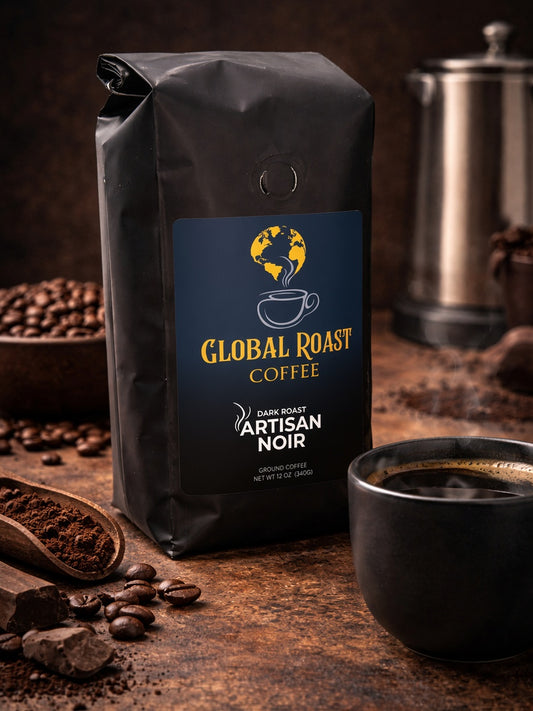Global Roast Artisan Noir dark roast air-roasted coffee bag